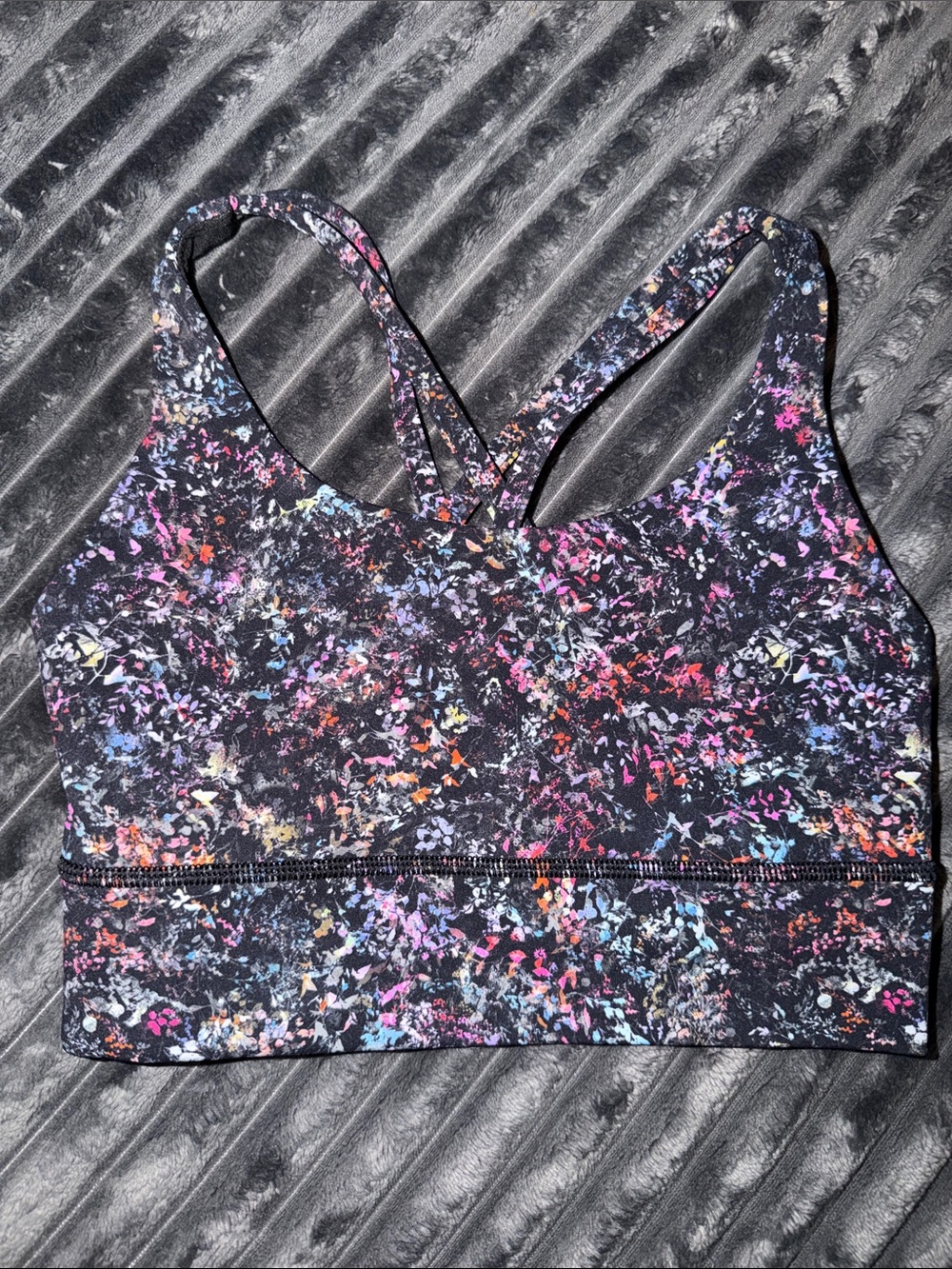 Lululemon Energy Long Line Sports Bra in Floral Spray Multi